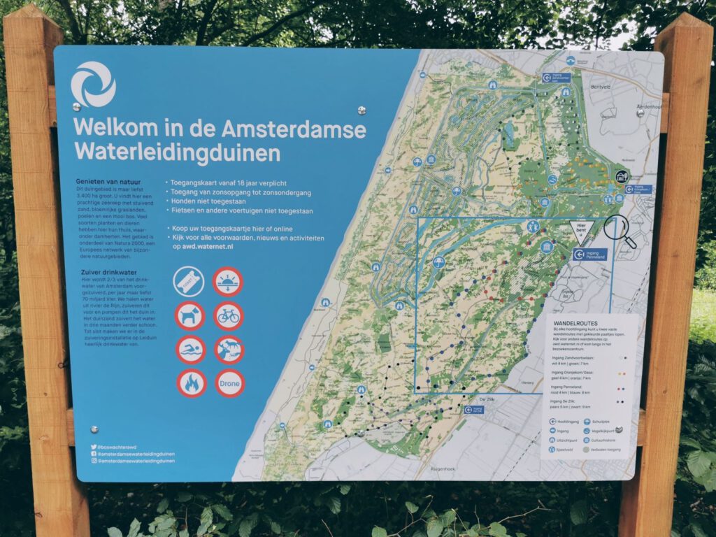 Informatiebord Amsterdamse Waterleidingduinen